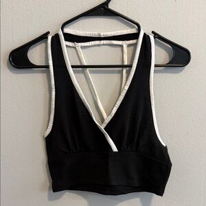 No Boundaries Black and White Sports Bra